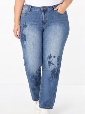 Women's Slightly Curvy Blue Denim Jeans